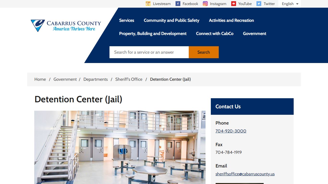 Detention Center (Jail) Cabarrus County